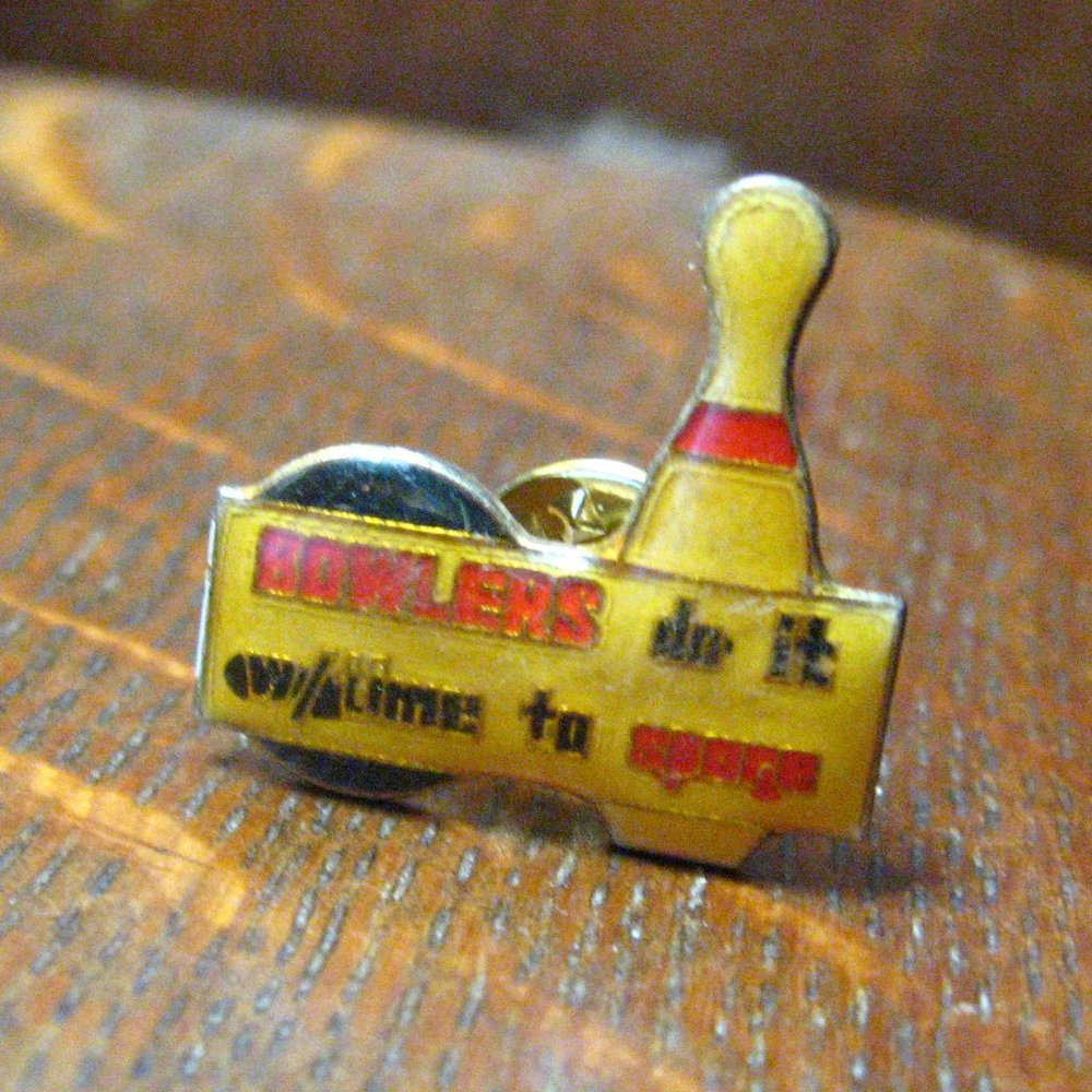 Bowling Ball & Pin Vintage Lapel Pin